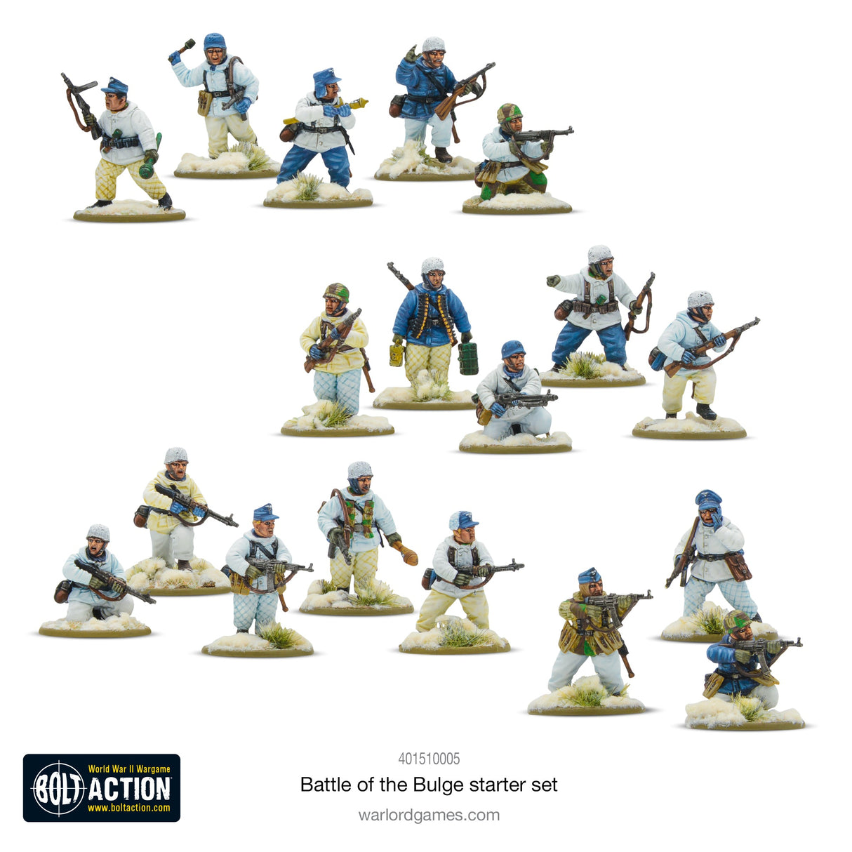 Warlord Games Battle of the Bulge - Bolt Action 3 rinkinys pradedantiesiems