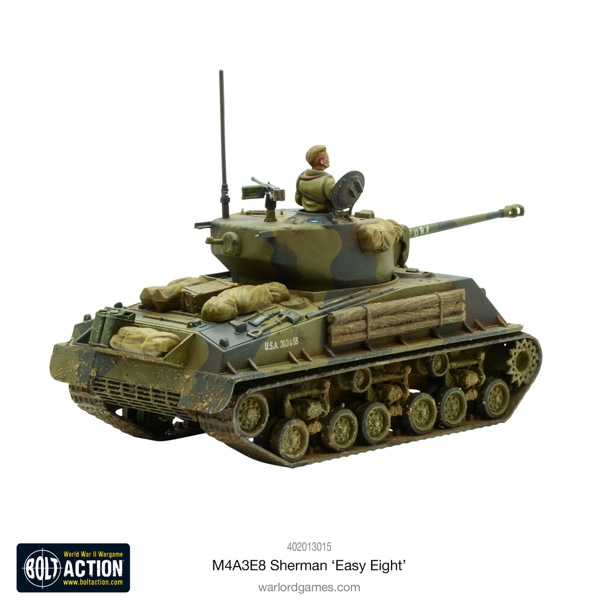 Warlord Games M4A3E8 Sherman Easy Eight miniatiūra