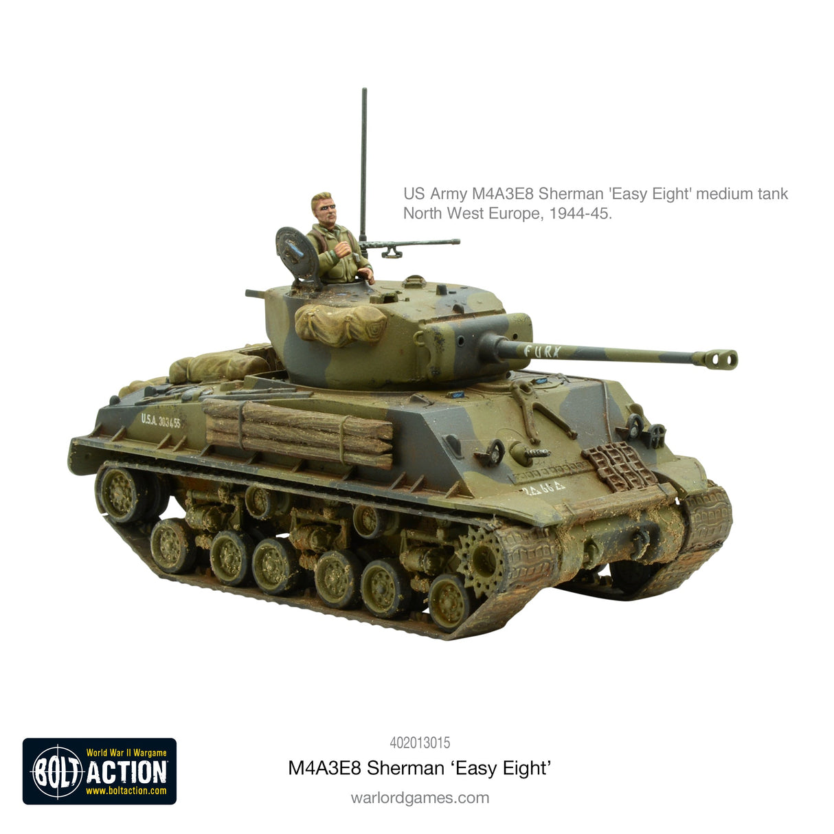 Warlord Games M4A3E8 Sherman Easy Eight miniatiūra