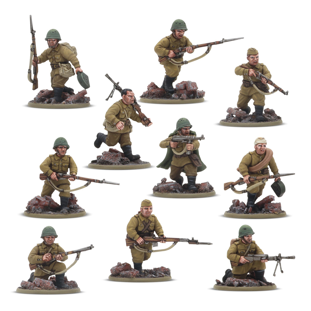 Warlord Games Sovietų armijos pėstininkų būrio surenkamas modelis
