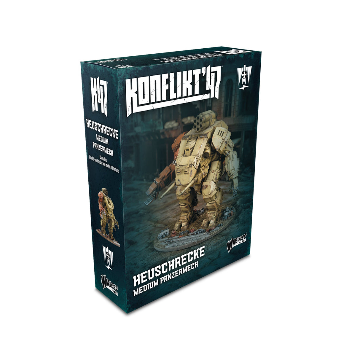 Warlord Games Konflikt'47 Heuschrecke (Locust) vidutinio dydžio šarvuoto roboto miniatiūra