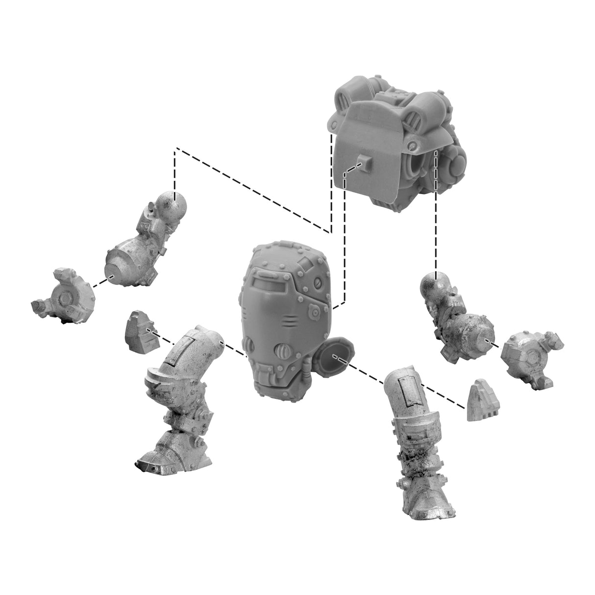 Warlord Games Konflikt'47 Jackal Light Walker miniatiūra