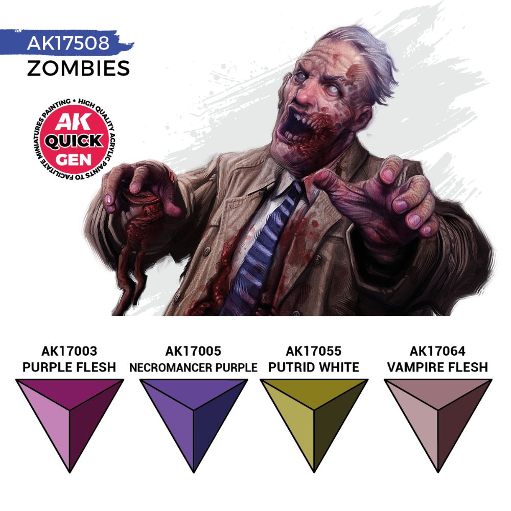 AK Interactive Zombies Quick Gen rinkinys, 4×18 ml
