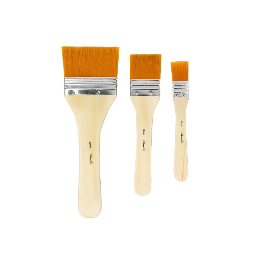 Phoenix Brush Set, Short Handle, 3 pcs.