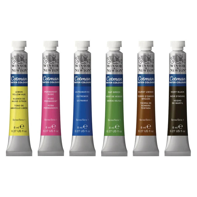 Winsor & Newton Cotman akvarelės rinkinys tūbelėse, 6x8 ml