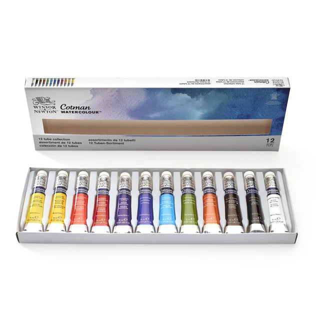Winsor & Newton Cotman akvarelės rinkinys tūbelėse, 12x8 ml