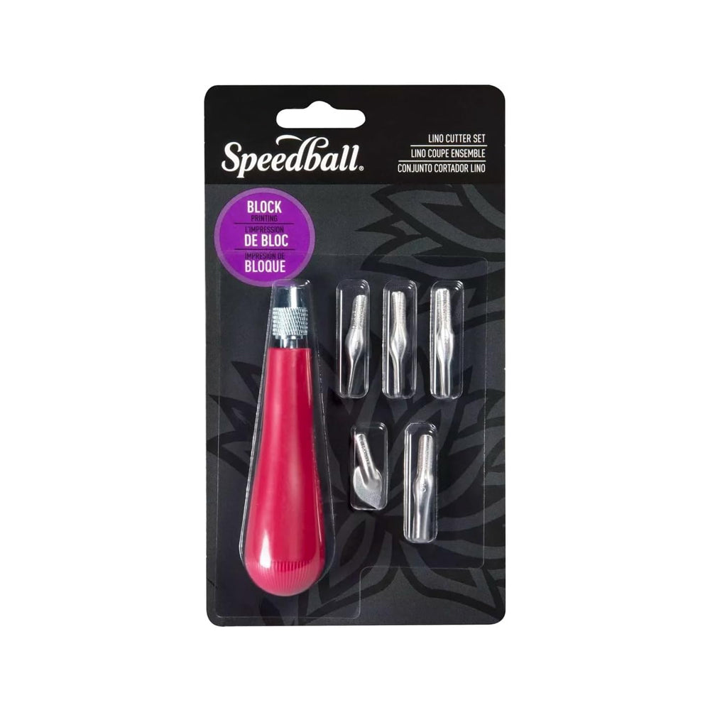 Speedball lino raižiklių rinkinys blisteryje, 1 rankena + 5 raižikliai