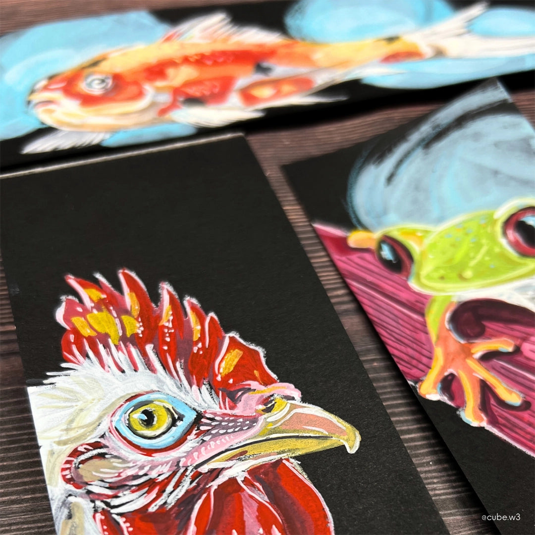 Hahnemühle Black Bookmark Pad juodas popierius skirtukų dizainui, 250 gsm