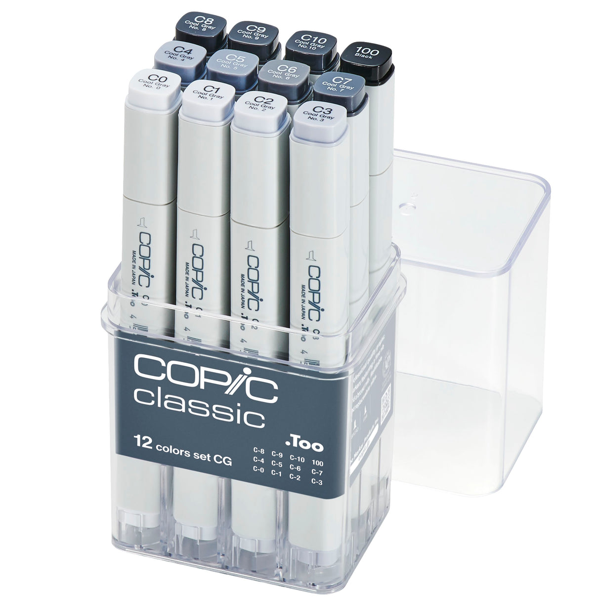 Copic Ciao Classic Cool Gray Markers Set, 12 pcs.