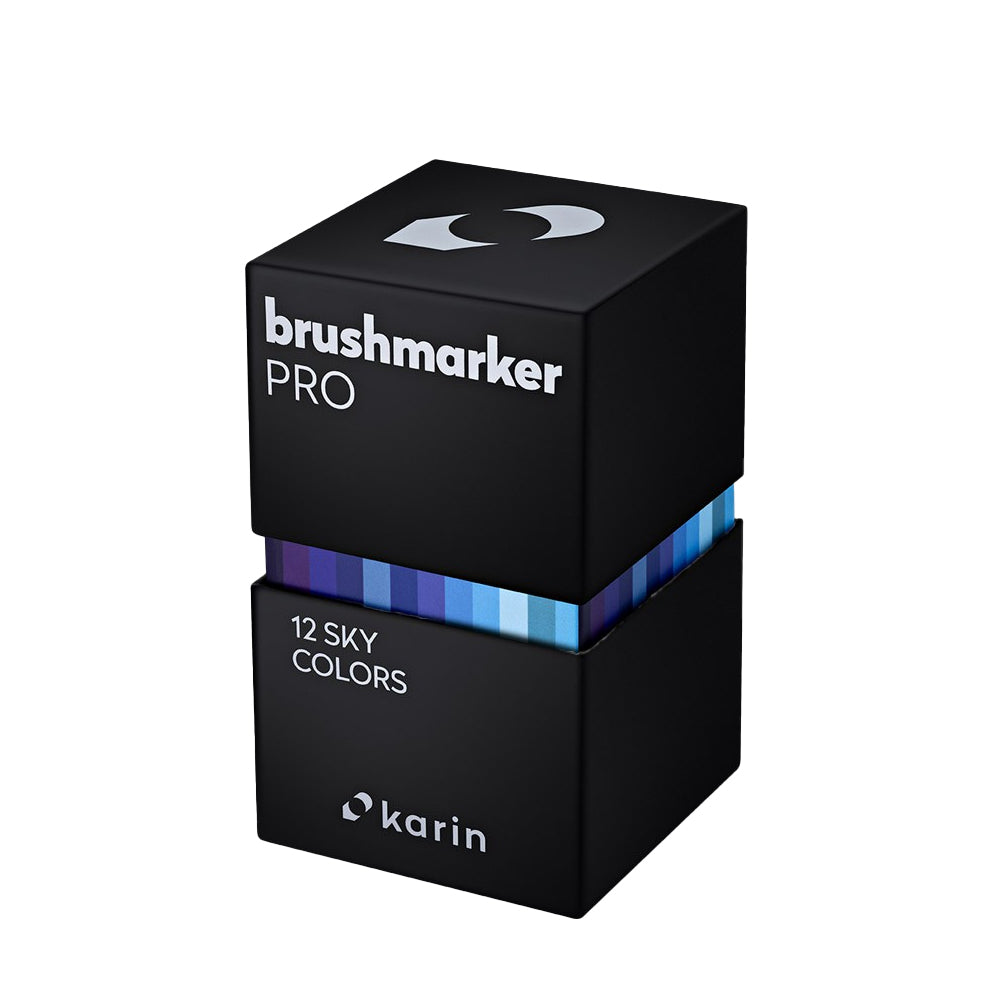 Karin Brushmarker PRO markerių rinkinys | 12 dangaus spalvų