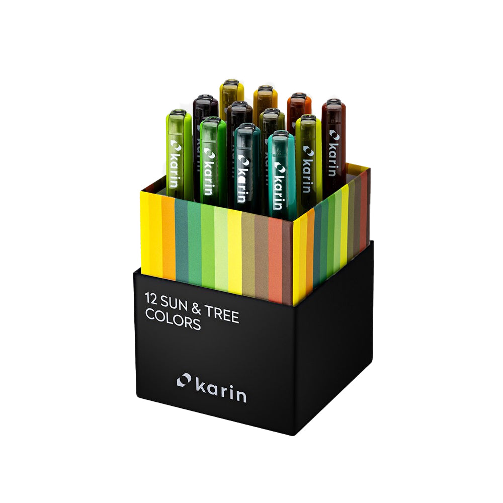 Karin Brushmarker PRO Markers Set | 12 Sun&Tree Colours