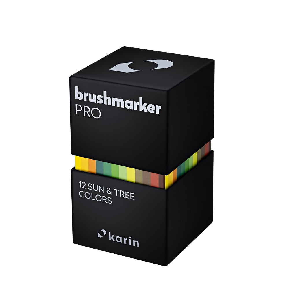 Karin Brushmarker PRO Markers Set | 12 Sun&Tree Colours