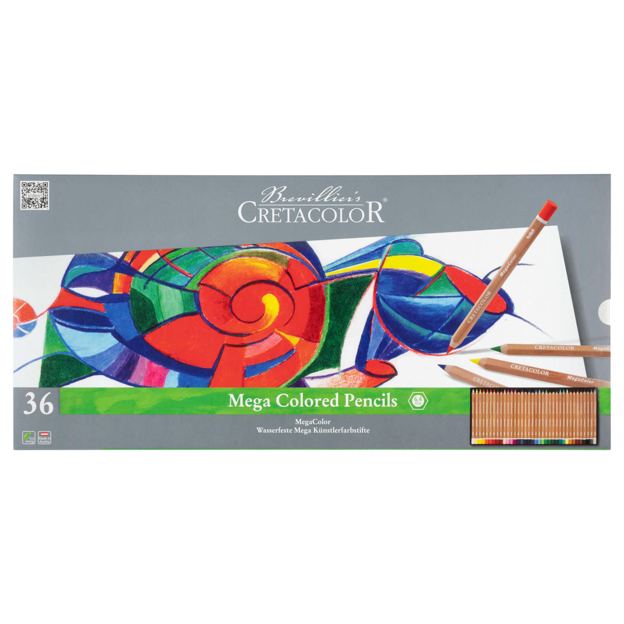 Cretacolor MegaColor spalvotų pieštukų rinkinys, 36 spalvos