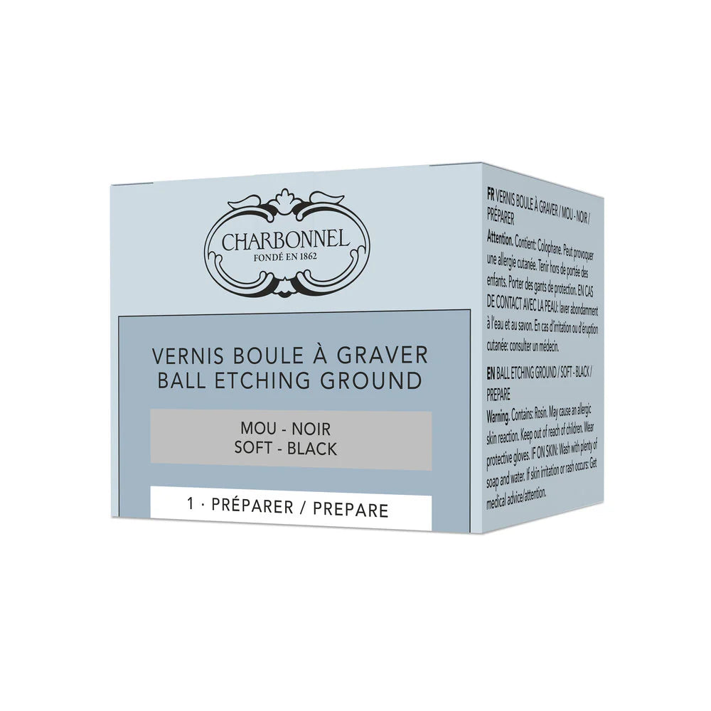 Charbonnel juodas kietas lakas ofortui (minkštai džiūstantis)