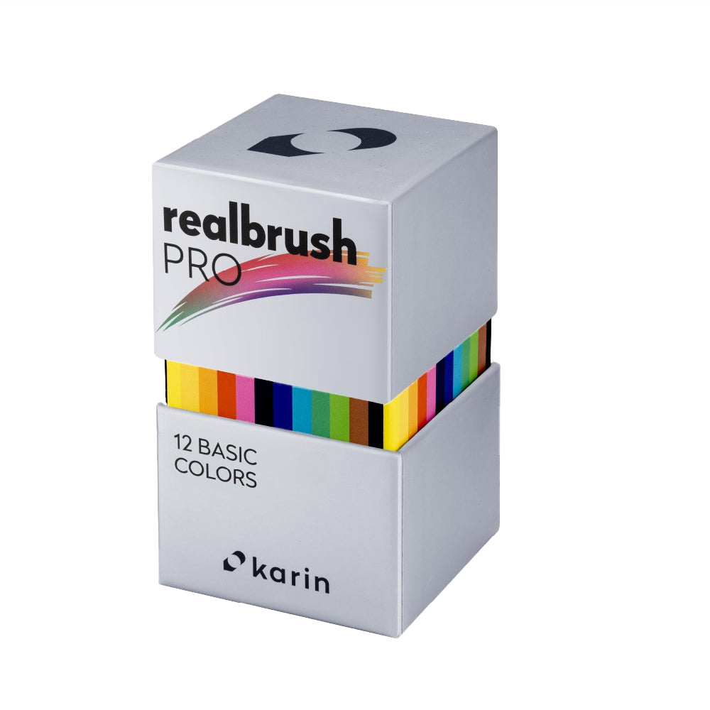 Karin Realbrush PRO Basic markerių rinkinys | 12 spalvų