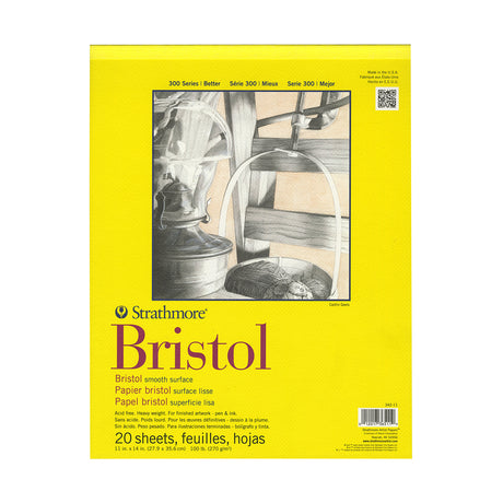 Strathmore Bristol Smooth 300 Series popieriaus bloknotas, 270 gsm, 20 lapų