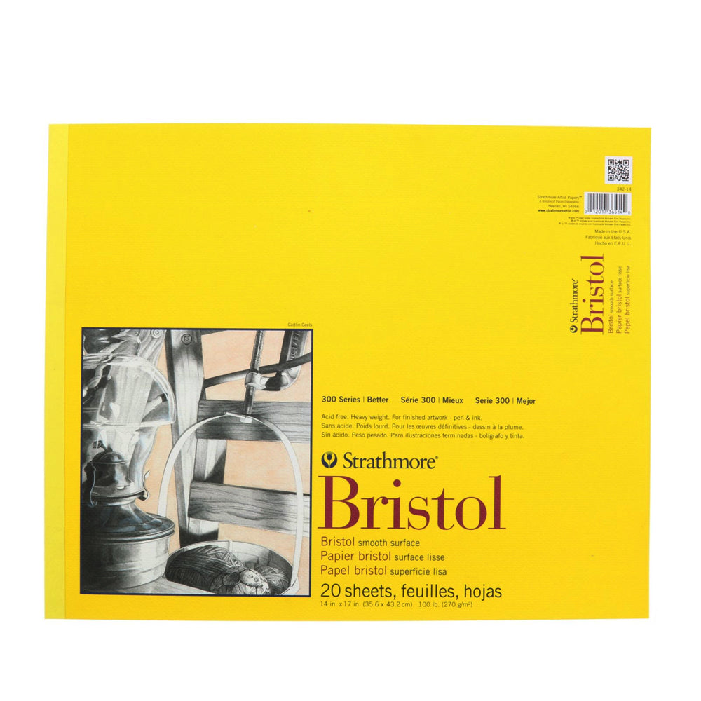 Strathmore Bristol Smooth 300 Series popieriaus bloknotas, 270 gsm, 20 lapų