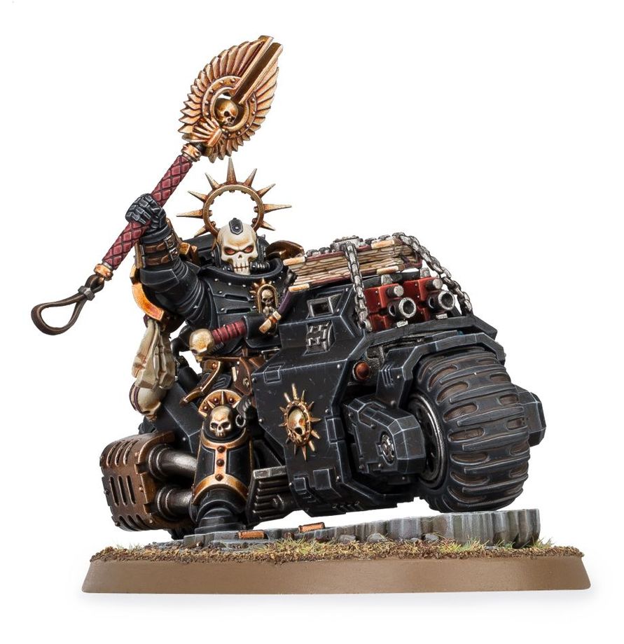 Warhammer 40,000 Space Marines: Chaplain on Bike miniatiūros surinkimo rinkinys