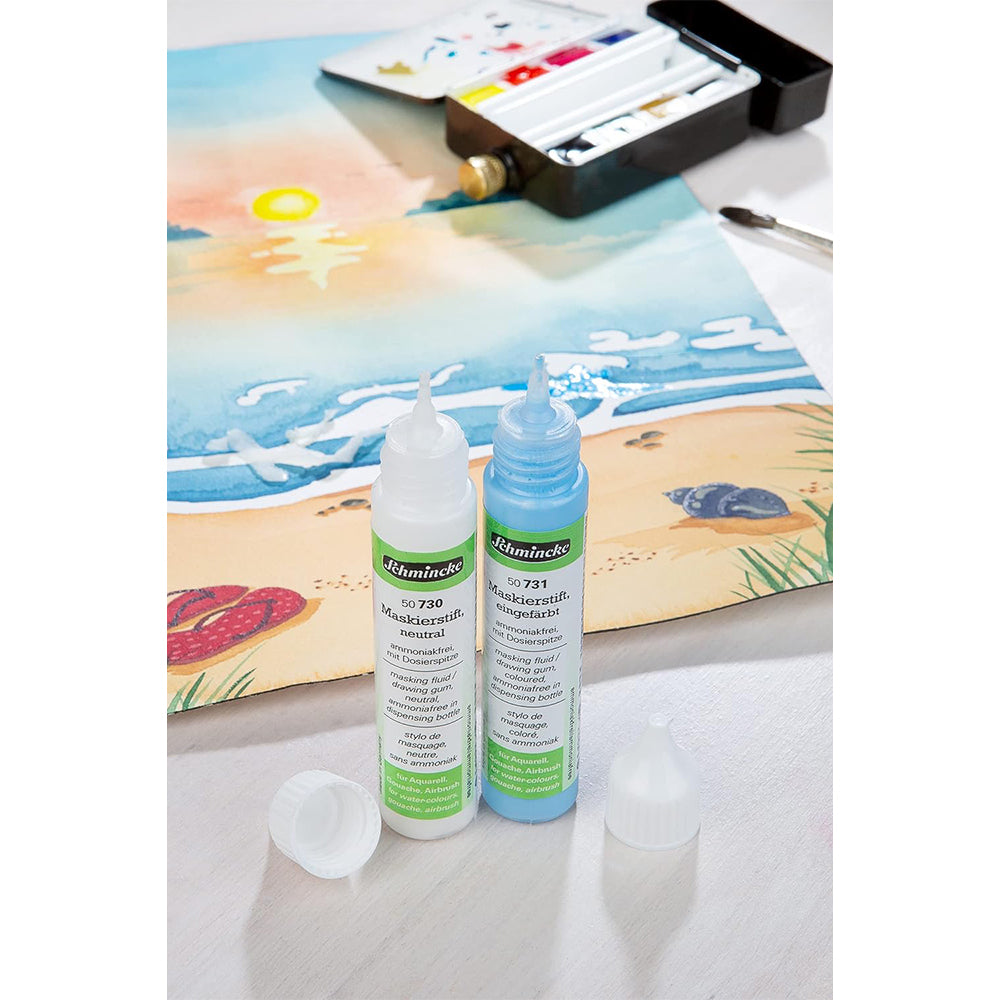 Schmincke Masking Fluid - Drawing Gum, Blue Colour