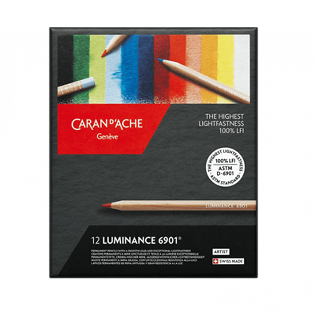 Caran d'Ache LUMINANCE spalvotų pieštukų rinkinys, 12 vnt.
