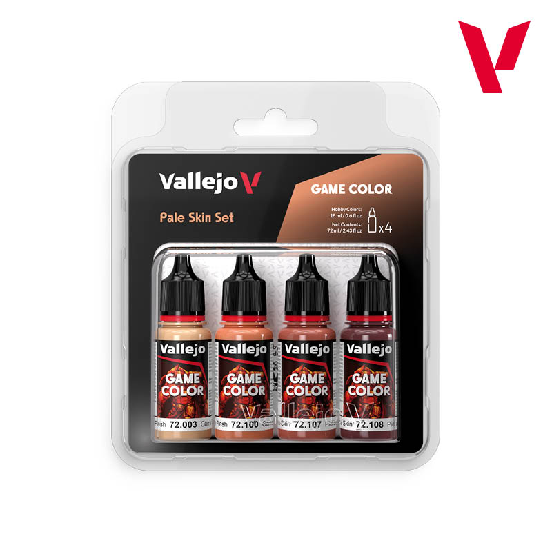 Vallejo Game Color Pale Skin akrilinių dažų rinkinys, 4x18 ml