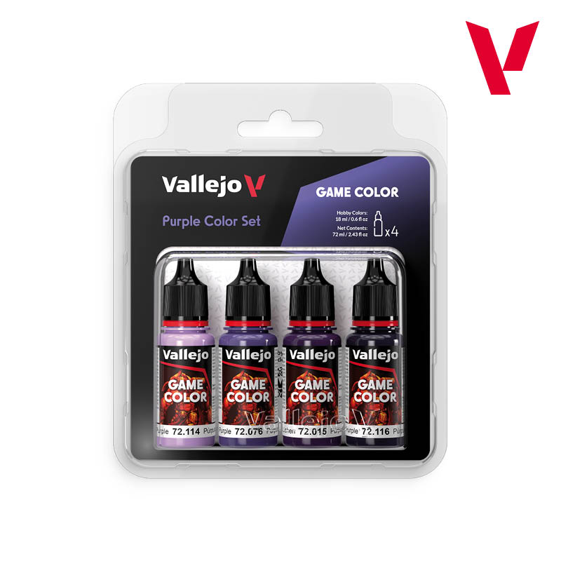 Vallejo Game Color Purple Color akrilinių dažų rinkinys, 4x18 ml