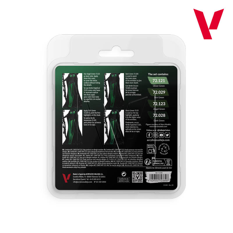 Vallejo Game Color Green Color akrilinių dažų rinkinys, 4x18 ml