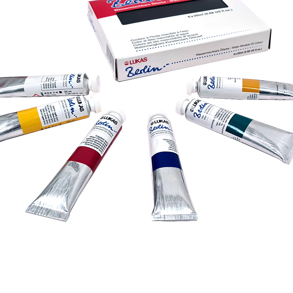 Lukas Berlin vandeniu skiedžiamų aliejinių dažų rinkinys, 6x20 ml