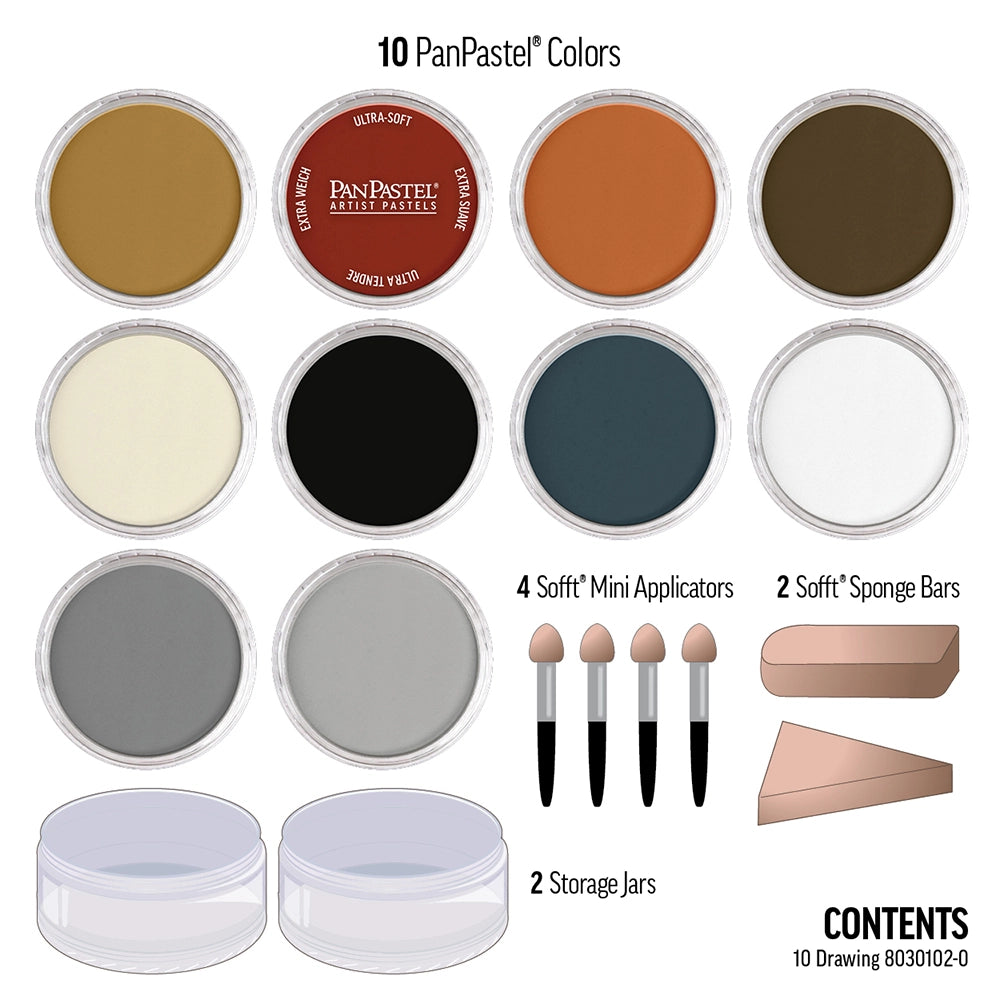 PanPastel piešimo pastelėmis rinkinys, 10 vnt.