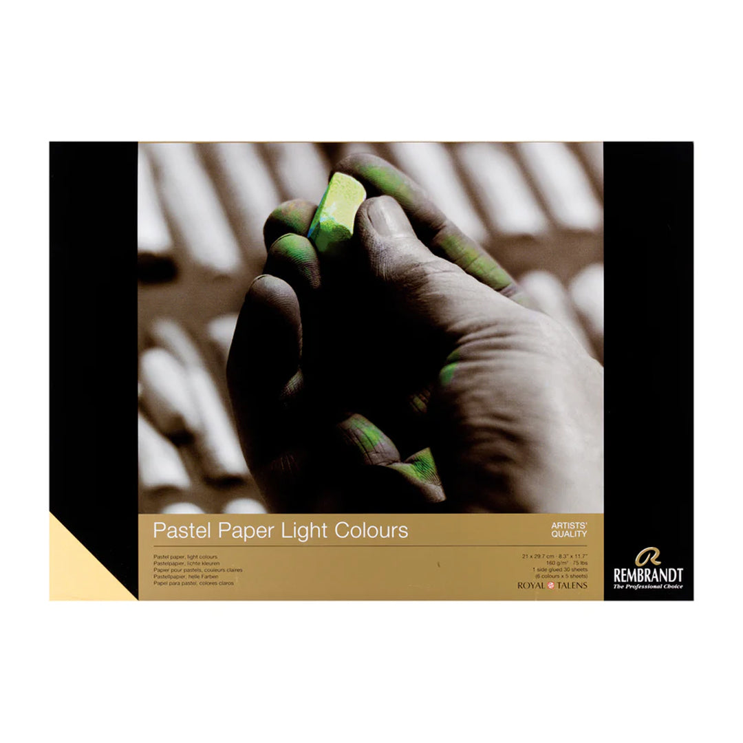 Rembrandt Pastel Paper, Light Colours, 30 sheets, 160 gsm