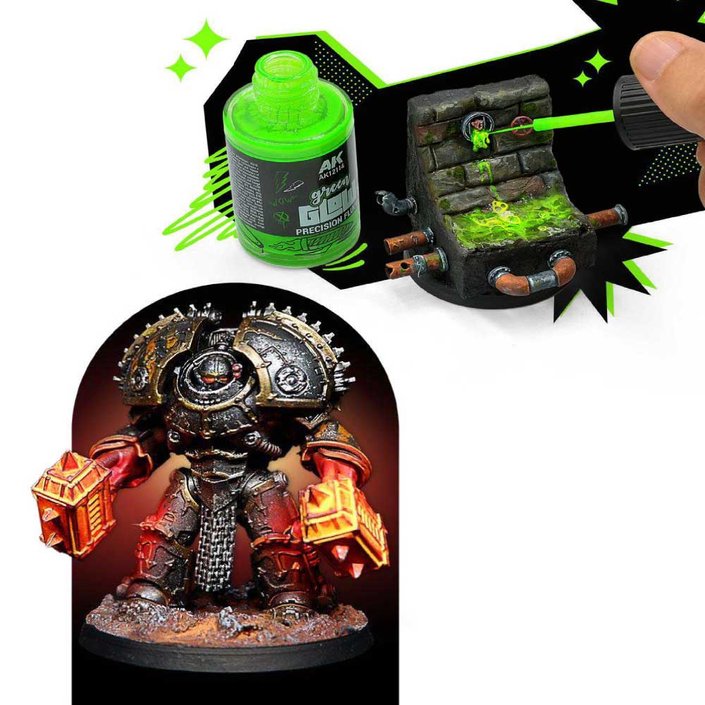 AK Interactive Glow Precision Fluor fluorescent paint, 30 ml