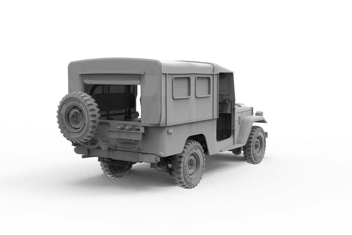 AK Interactive FJ43 SUV su minkštu viršumi IDF & LAF surenkamas modelis, 1:35