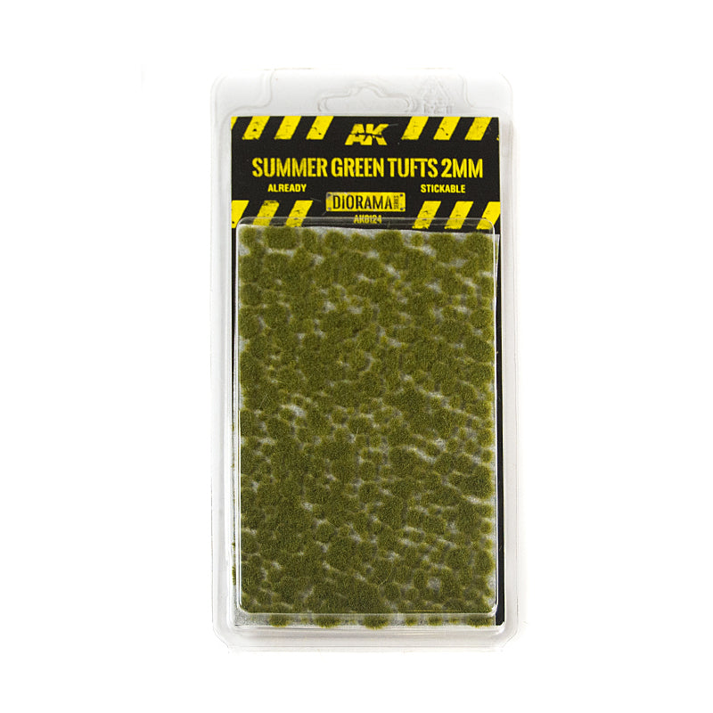 AK Interactive Summer Green Tufts dekoratyvinės žolės kuokšteliai, 2 mm