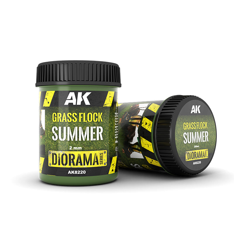 AK Interactive Summer Grass Flock žolės pluoštas, 2 mm, 250 ml