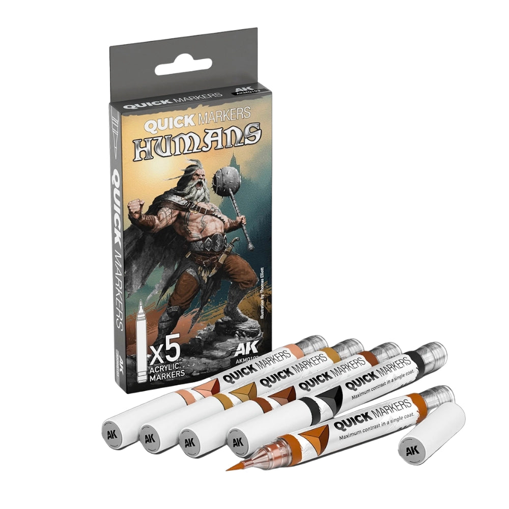 AK Interactive Quick Markers Humans Set, 5 pcs.
