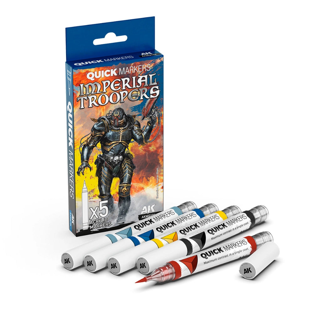 AK Interactive Quick Markers Imperial Troopers rinkinys, 5 markeriai