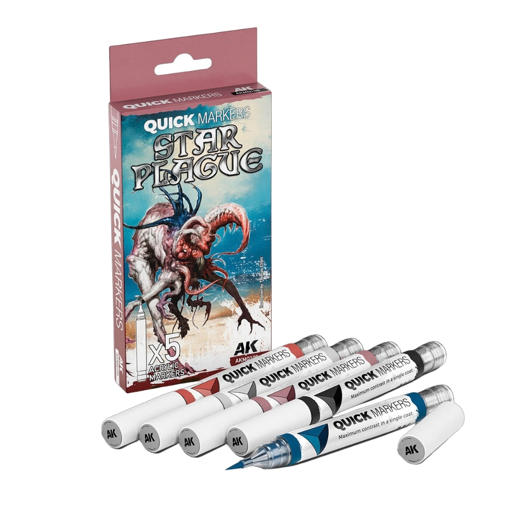AK Interactive Quick Markers Star Plague rinkinys, 5 markeriai
