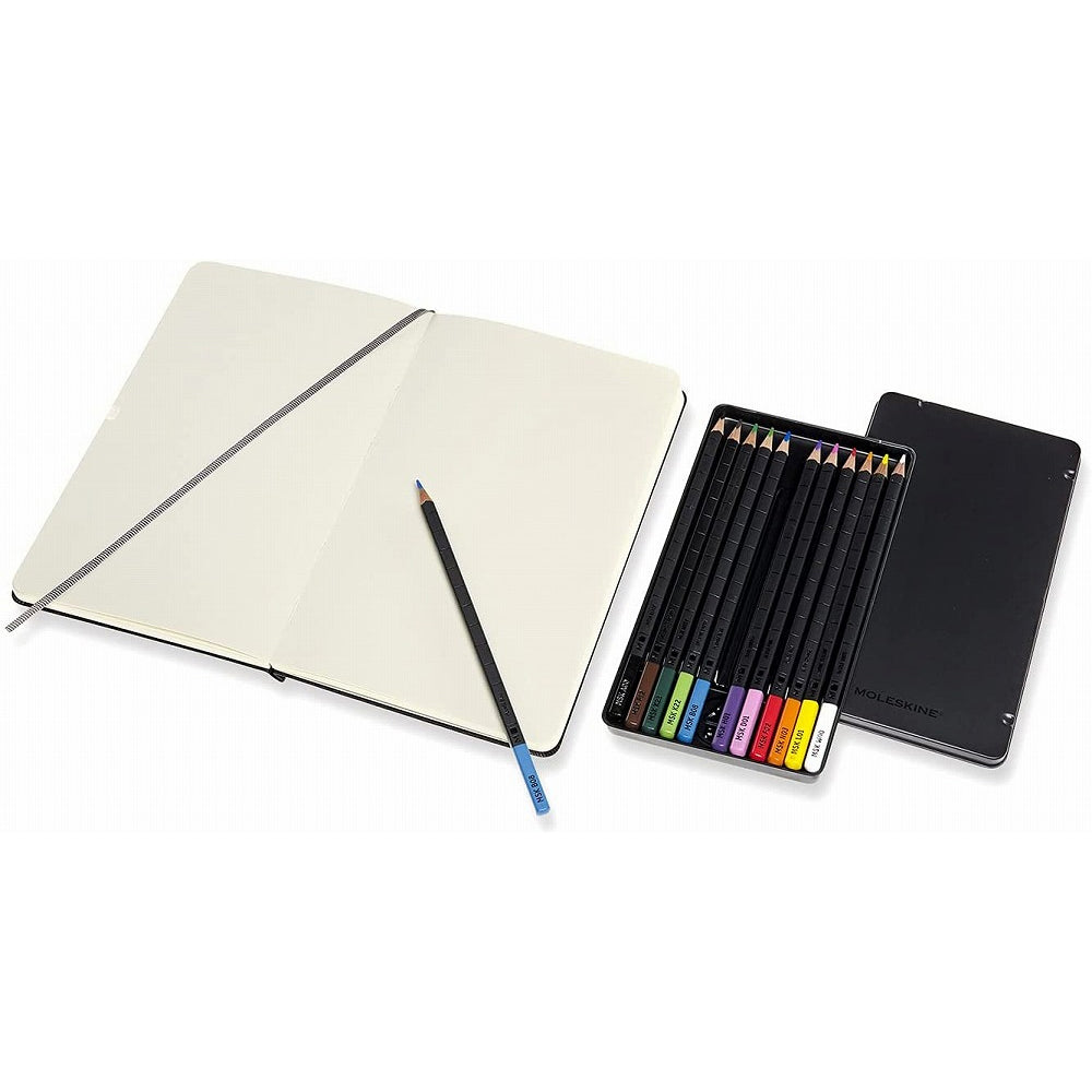 Moleskine Sketching Kit - Sketchbook + 12 Watercolour Pencils