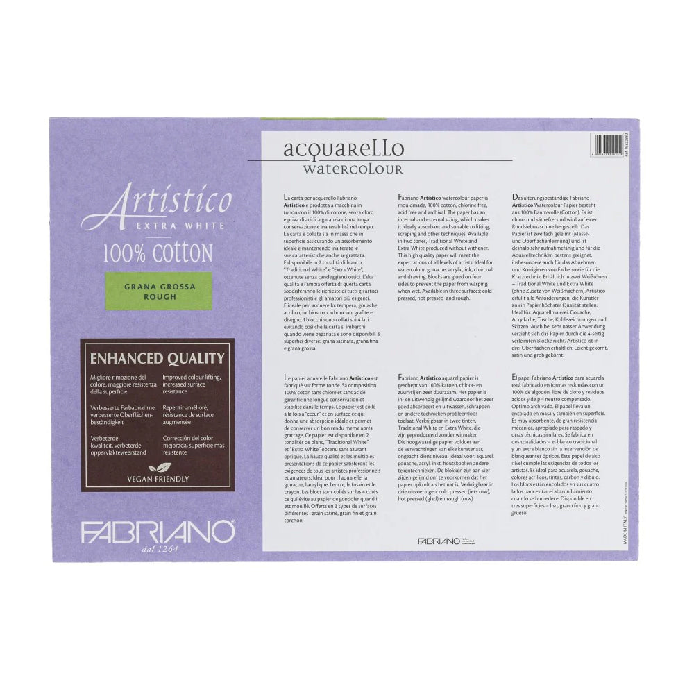 Fabriano Artistico Watercolour Paper Block, 300 gsm