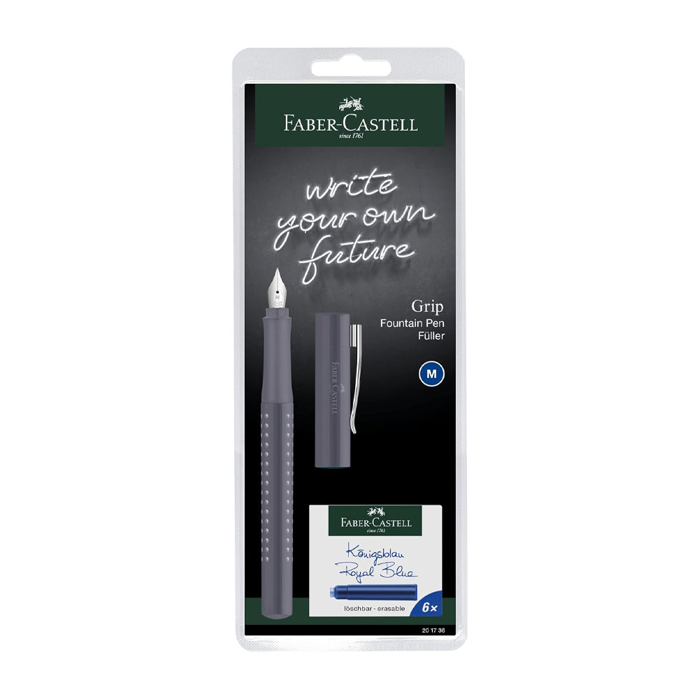 Faber-Castell Grip plunksnakotis, M (0.7 mm), matinis, blisteryje. įvairių spalvų (parenkama atsitiktinai)