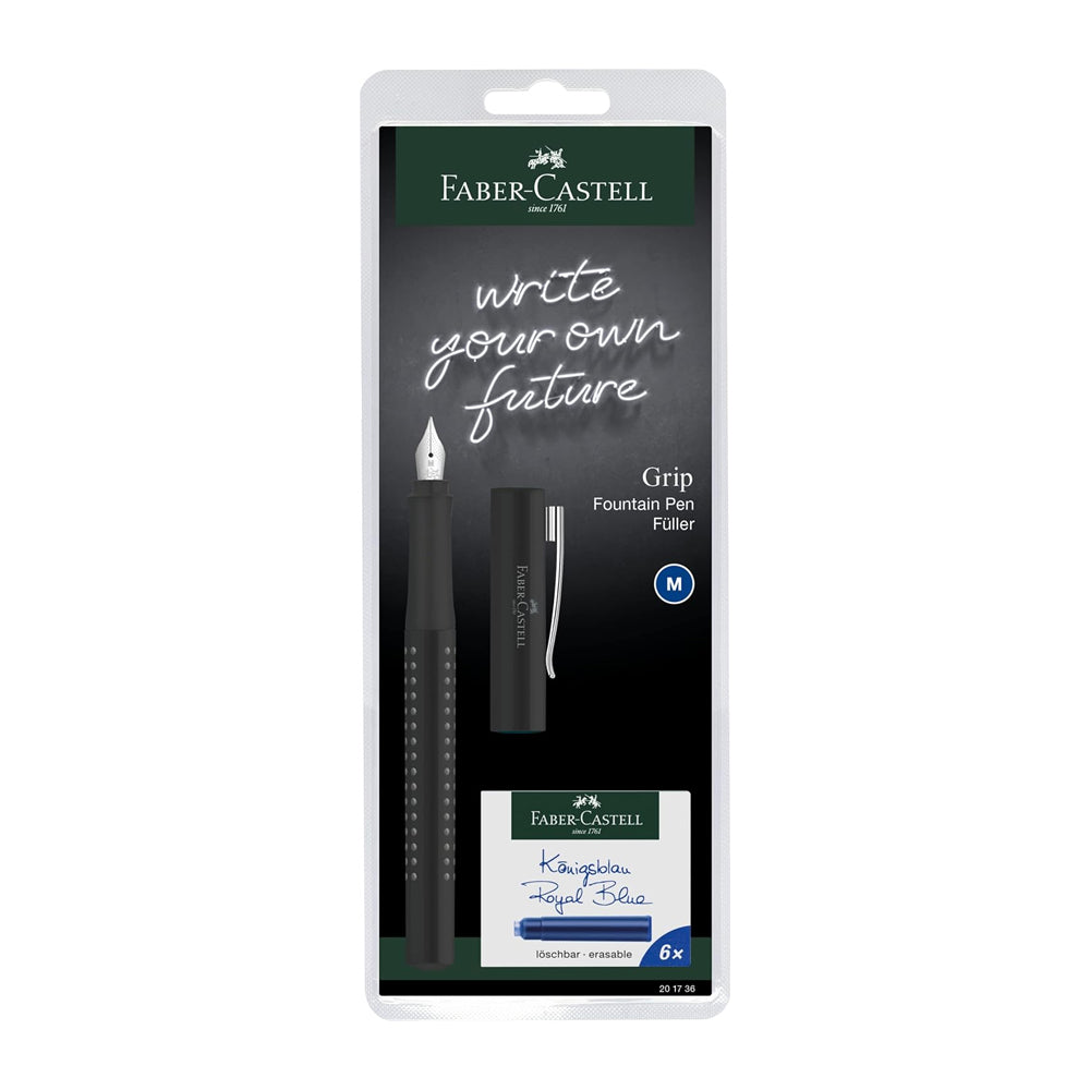 Faber-Castell Grip plunksnakotis, M (0.7 mm), matinis, blisteryje. įvairių spalvų (parenkama atsitiktinai)