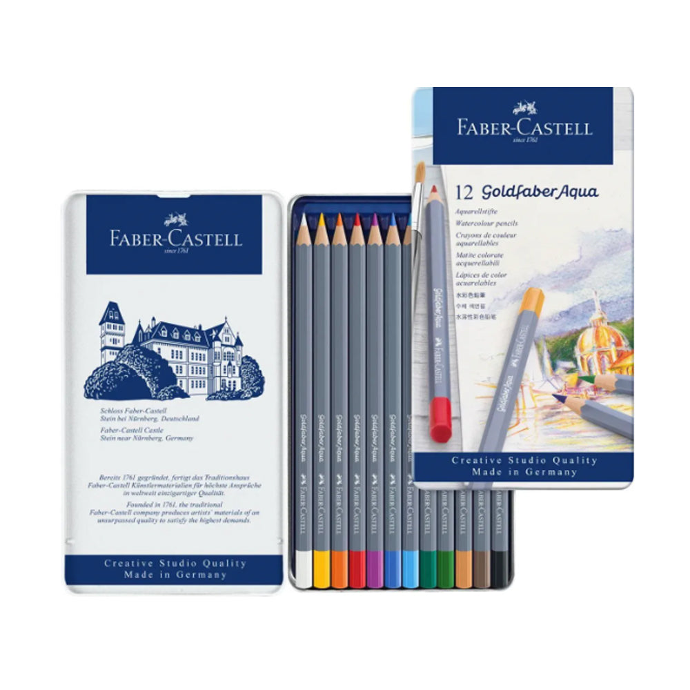 Faber-Castell Goldfaber Aqua akvarelinių pieštukų rinkinys, 12 vnt.
