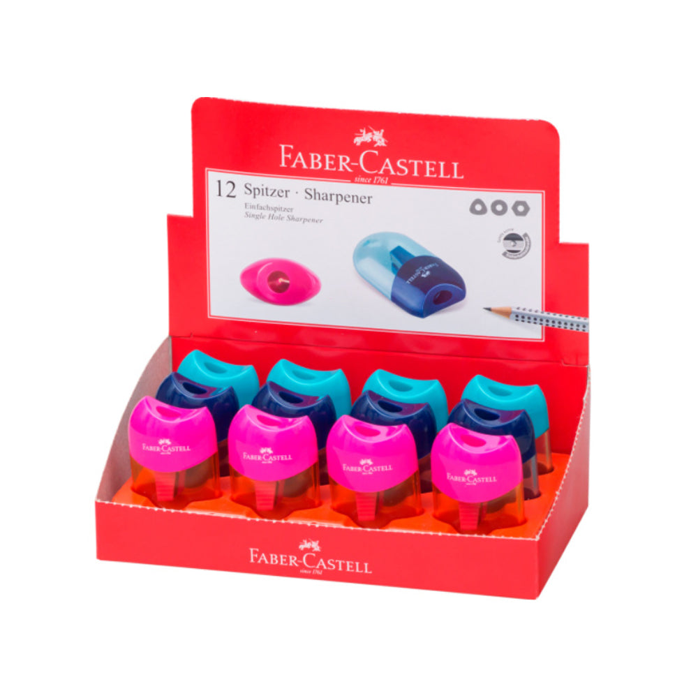 Faber-Castell vienaašmenis drožtukas, įvairių spalvų (parenkama atsitiktinai)