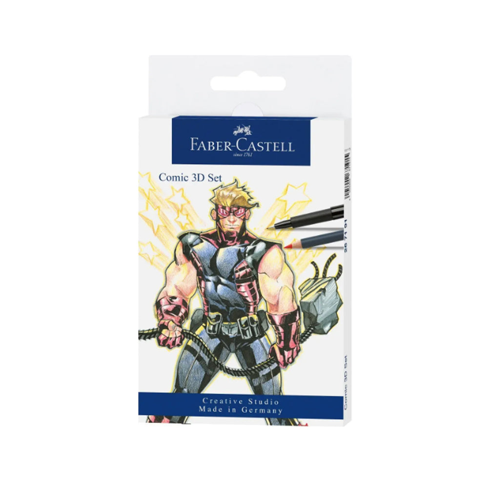 Faber-Castell Comic Illustration 3D priemonių rinkinys, 11 vnt.