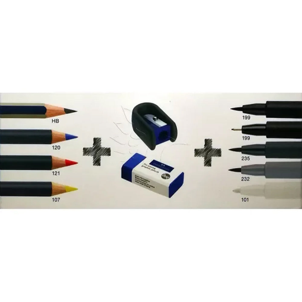 Faber-Castell Comic Illustration 3D priemonių rinkinys, 11 vnt.