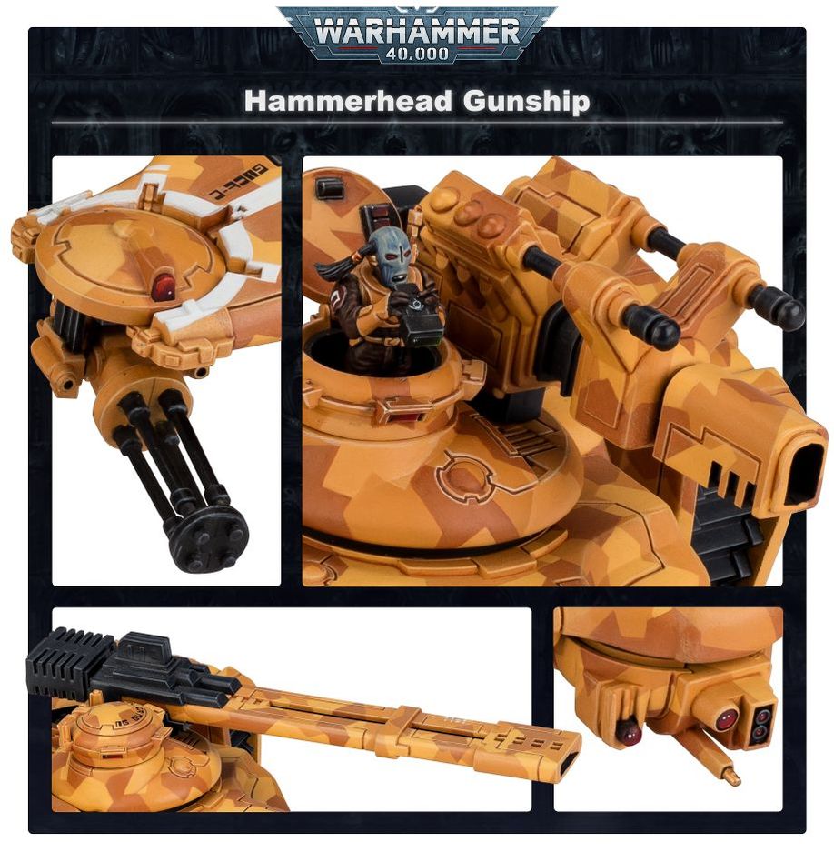 Warhammer 40,000 T'au Empire: Hammerhead Gunship miniatiūros surinkimo rinkinys