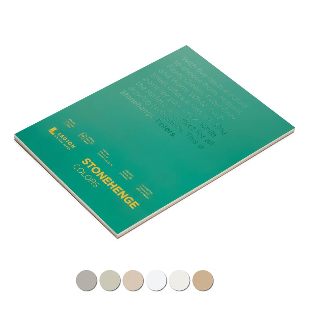 Stonehenge Colours drawing paper pad, 15 sheets, 250 gsm