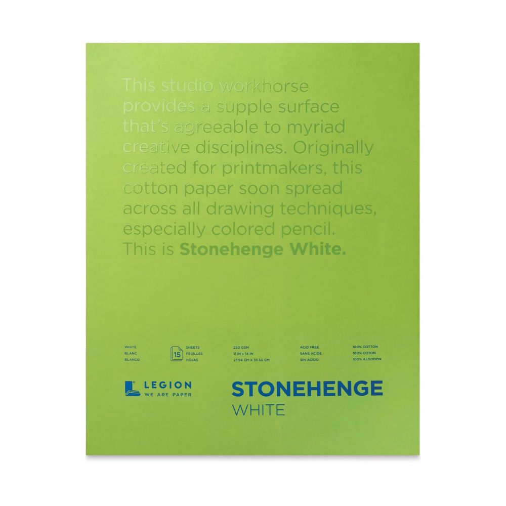 Stonehenge White piešimo popieriaus, 15 lapų, 250 gsm