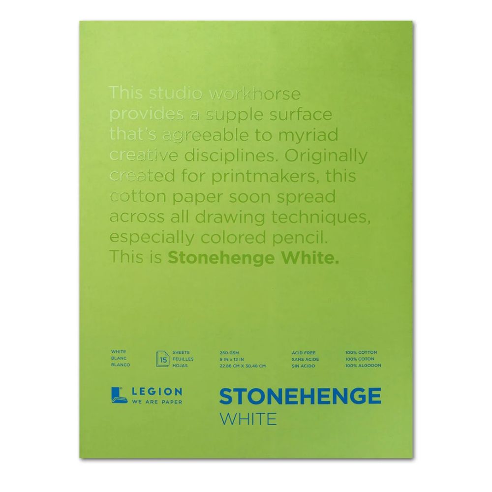 Stonehenge White piešimo popieriaus, 15 lapų, 250 gsm