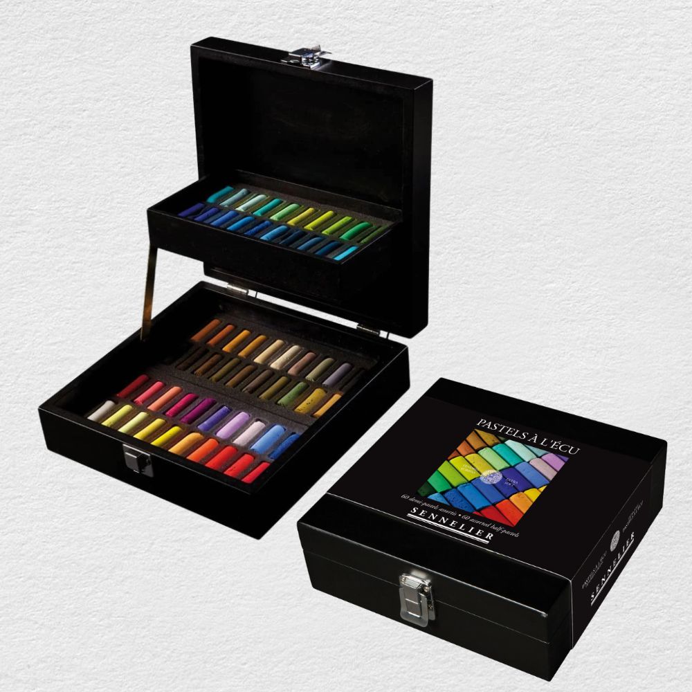 Sennelier ½ dydžio sausų pastelių rinkinys, 60 spalvų